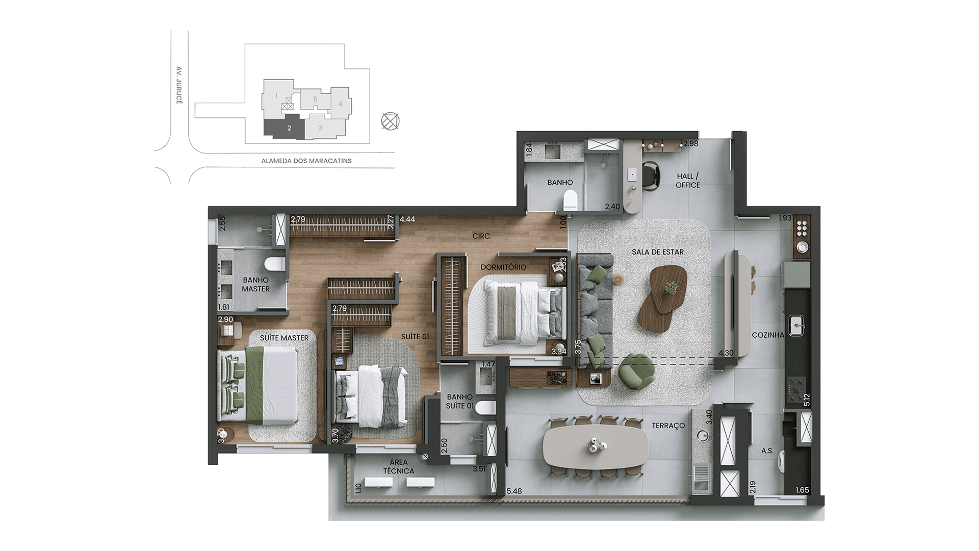 Apto 127m²
